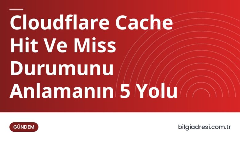 Cloudflare Cache Hit Ve Miss Durumunu Anlamanın 5 Yolu