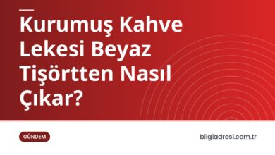 Kurumuş Kahve Lekesi Beyaz Tişörtten Nasıl Çıkar?