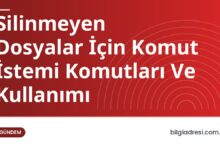 Silinmeyen Dosyalar İçin Komut İstemi Komutları Ve Kullanımı
